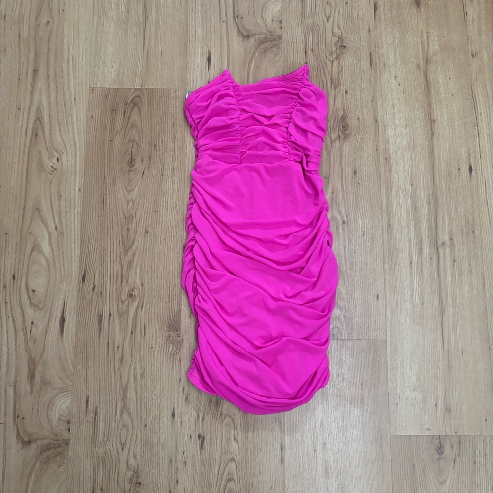 Shein Pink Ruched Dress